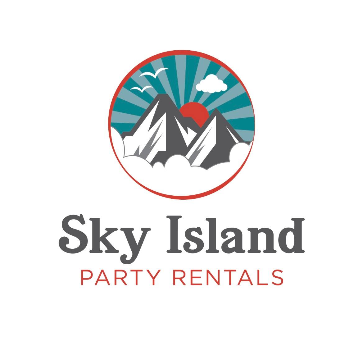 Square logo reading Sky Island Party Rentals