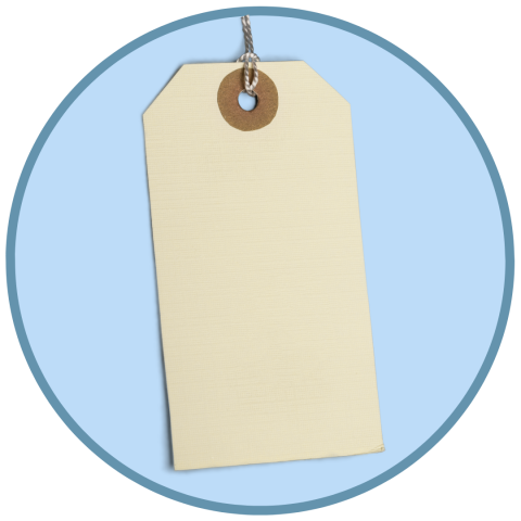 Blank sales tag