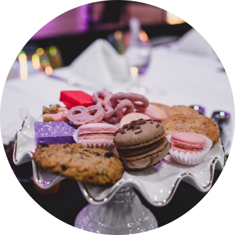 plate of cookies and sweets