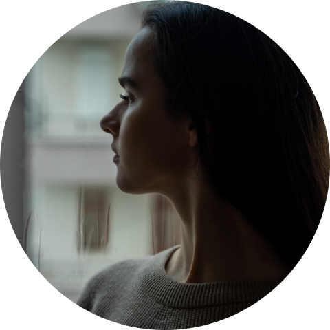 woman in profile