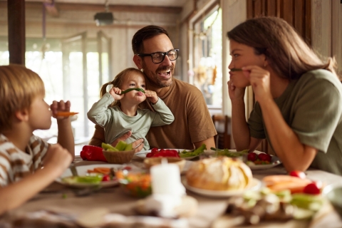 family around table
