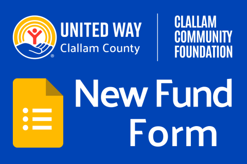 Blue square reading new fund form