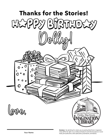 coloring sheet of presents