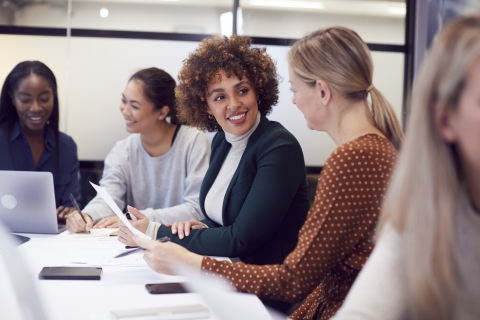 women in a business meeting