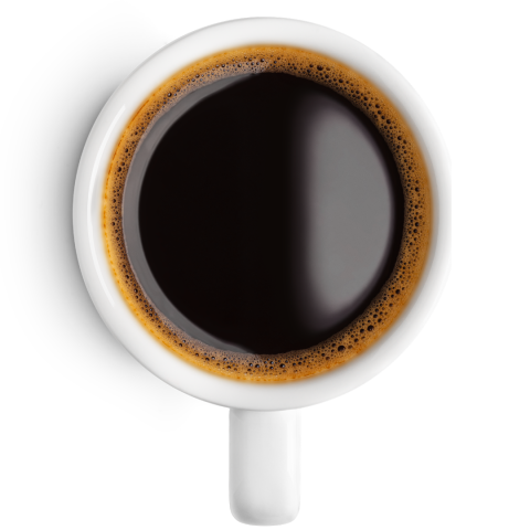 cup of coffee in a white mug