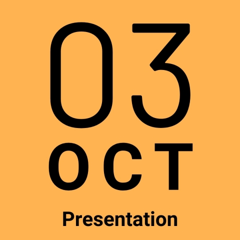 Yellow background with 03 OCT Presentation